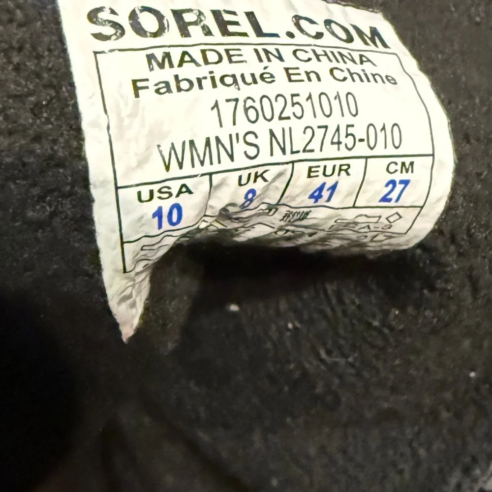 Sorel Joan Explorer Boots Womens 10 Black‎ Faux Fur Winter Cozycore